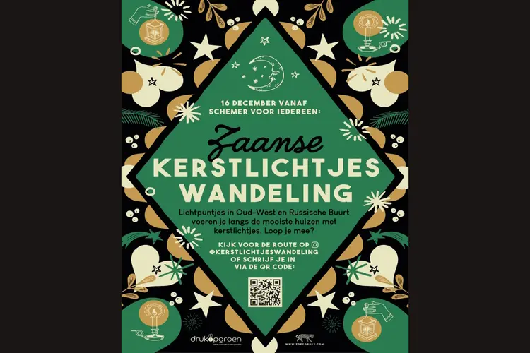 Betoverende Zaanse Kerstlichtjes Wandeling op 16 december!