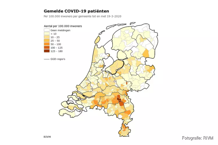 RIVM: Opnieuw 18 patiënten overleden, totaal nu op 76. Aantal besmettingen op 2460